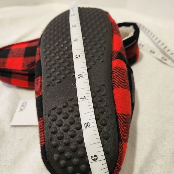 Nordstrom Rack Slippers For Women Size Small Red Plaid Moccasin - Picture 6 of 12